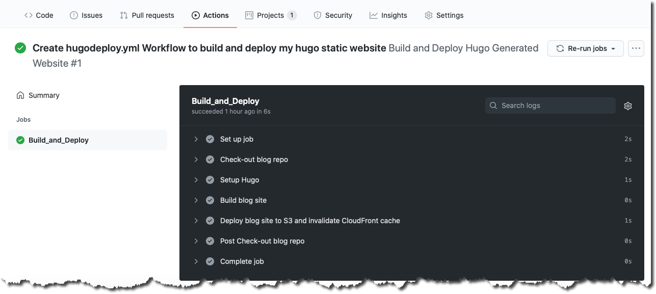 GitHub Actions workflow status