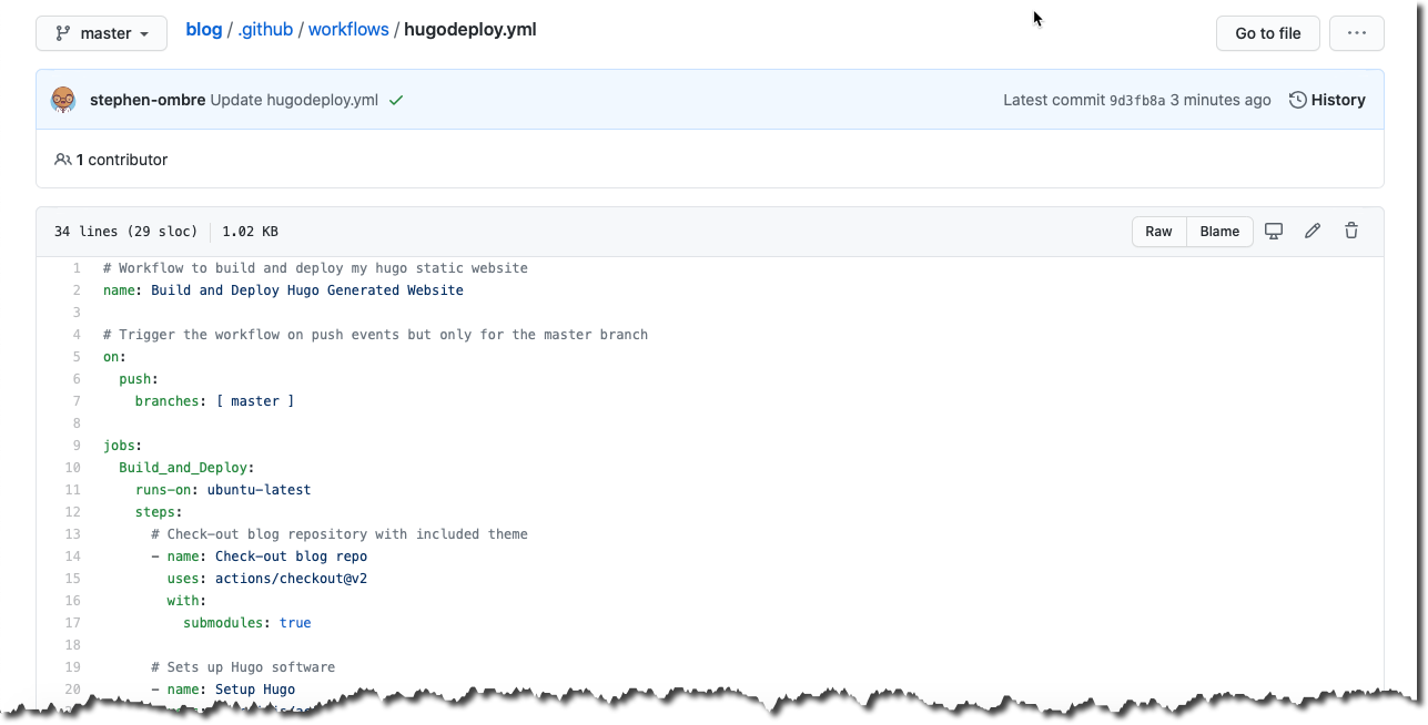 GitHub Actions workflow