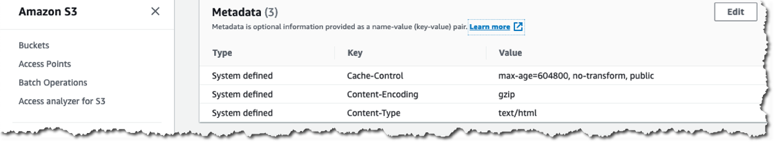 S3 object meta-data example
